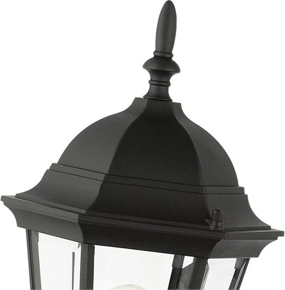 Livex Lighting 7556-14 Outdoor Wall Lantern with Clear Beveled Glass Shades, 20" x 8" x 20", Black