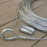 Globe Light Suspension Kit, Galvanized Steel Cable, 60 ft., Attachments Included | Lumora