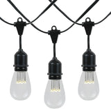 100 Foot S14 Edison Outdoor String Lights – Suspended - Commercial Grade - Backyard Garden Gazebo – Cafe Market | Lumora