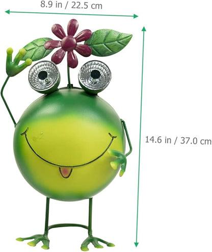Solar Frog Garden Light Outdoor Solar Pathway Decor for Lawn Courtyard and Balcony Energy-efficient Polycrystalline High Transmittance Lampshade