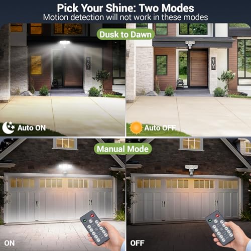 D2D Security Lights Motion Sensor Outdoor LED Flood Lights Remote 45W 5000K