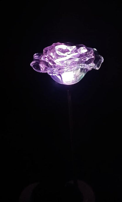Starry Illuminate 1 PCS Solar Color Changing Style Garden Stake Light Pathway Stake Light (Rose)