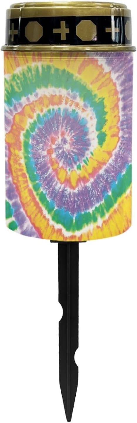 Tie-Dye Yard Solar Lights for Garden Cemetery Solar Light Dustproof Outdoor Lamp Sympathy Memorial Gift Grave Decorations