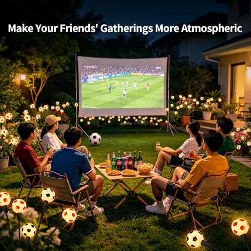 ASMAD Solar Lights Outdoor Waterproof 8 Pack,Soccer Ball Light,Garden Decor