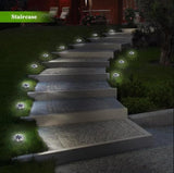 2 Pack Solar Garden Flat Buried Light 8 LED Outdoor Disk In-Ground Light Garden Pathway | Lumora