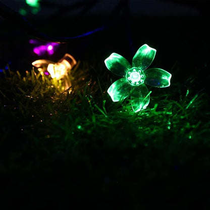 Solar Flower Fairy Light, Colorful Stainless Steel Solar Path Stake Lights for Outdoor Landscape Lighting, Lawn, Patio, Yard, Walkway, Driveway, Pathway and Garden (4 Pieces)