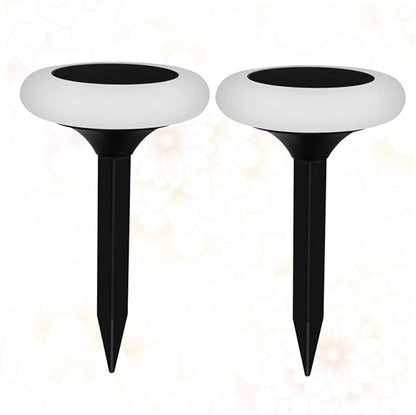DOITOOL Solar-Powered Garden Lights 2 Pack Ground RGB Led for Outdoor Pathway Landscape