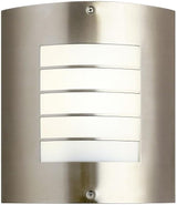 Kichler Newport 10.25" 1 Light Outdoor Wall Light with White Acrylic Diffuser in Brushed Nickel | Lumora