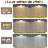 Solar Fence Lights 20 Pack, Outdoor Solar Lights with 3 Color Temperatures, IP65 Waterproof Wide-Angle LED Lighting for Fence, Patio, Yard, Deck, Wall, Garden (White)
