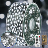 KNONEW 532FT 1600LED Green Wire Outdoor Fairy Lights Plug in Cool White