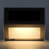 Walfront Solar Step Lights, LED Outdoor Stair Lights, Stainless Steel, Warm White, IP65 Waterproof, 4 LED, for | Lumora