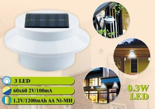 iSunMoon 6 Pack Outdoor Solar Powered LED Gutter Light Fence Roof Gutter Garden | Lumora
