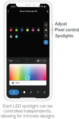 ZYAN APP Control Die-Cast Aluminum RGB Landscape Spotlights with Remote Control, Color Changing Music Sync Timer | Lumora