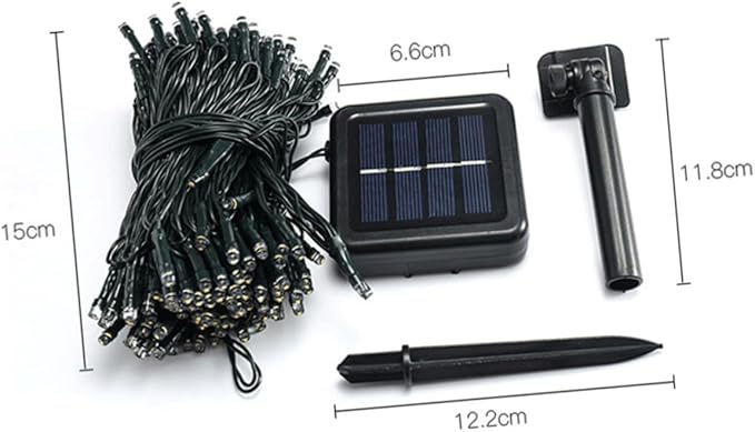 2 Sets Solar LED String Lights Multi-Color Bulbs Outdoor Garden Christmas Decorations for Patio Tree Party