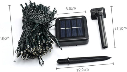 2 Sets Solar LED String Lights Multi-Color Bulbs Outdoor Garden Christmas Decorations for Patio Tree Party