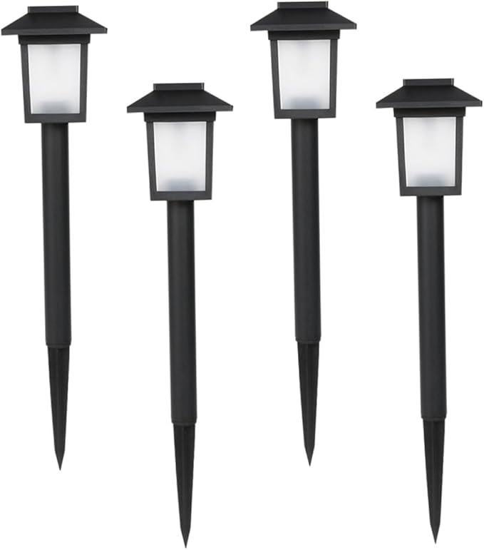 Uonlytech 4Pcs Solar Garden Lights Outdoor LED Ground Insert Lamps for Pathways Lawn Patio Landscape Lighting