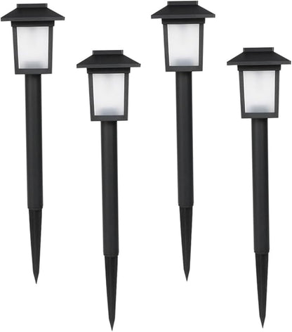 Uonlytech 4Pcs Solar Garden Lights Outdoor LED Ground Insert Lamps for Pathways Lawn Patio Landscape Lighting