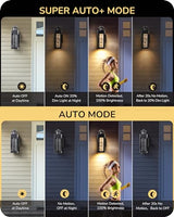 EDISHINE Motion Sensor Dusk to Dawn Outdoor Wall Lights, LED Porch Lights
