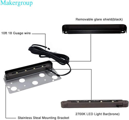 LED Deck Lights 12V Low Voltage 7" Hardscape Lights Perfect for Outdoor Kitchen Landscape Lighting Step Deck Paver Rock Lights Retaining Wall Lights Warm White 2700K 1.5-Watt