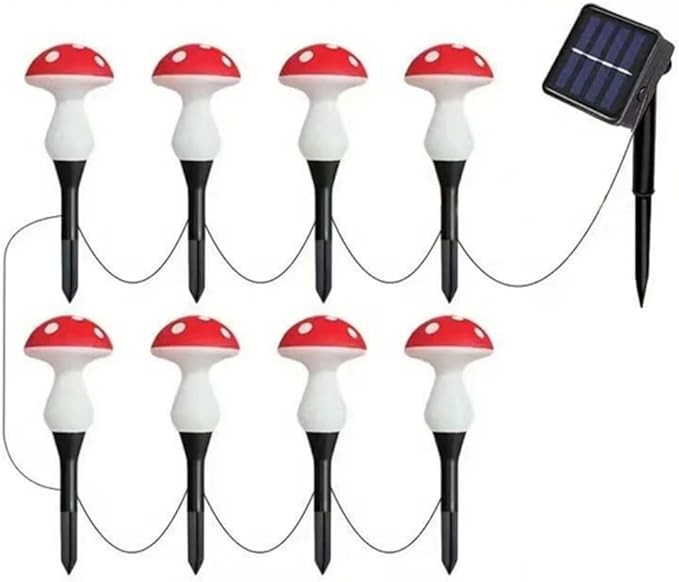 8pk,Cute Solar Lights,Outdoor Path Lights,8 Modes Waterproof Lamp Outside Garden Lights for Pathway Lawn Patio Yard Wedding Decoration