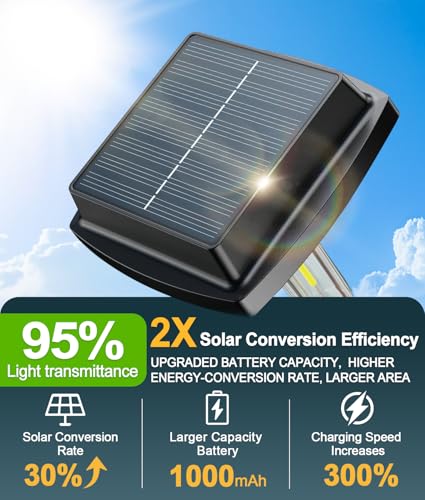 Ahaorigin 4 Pack Solar Pathway Lights Outdoor, 2 Lighting Modes Waterproof Solar Lights Outdoor, Brighter Up to 15Hrs Outdoor Solar Lights for Garden Landscape Path Walkway Driveway Sidewalk