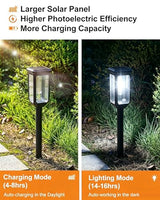 Tenmiro Solar Pathway Lights Outdoor 2 Pack, Bright Solar Garden Lights