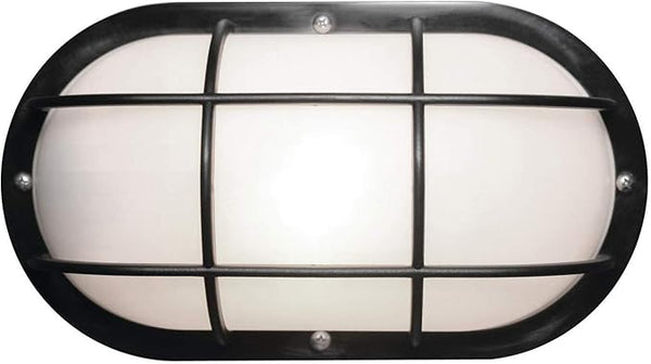 Solus Nautical S771WF Oblong Outdoor Wall Mount Light – Composite, Frosted Polycarbonate Diffuser & Cage – LED Bulb | Lumora