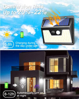 Solar Outdoor Lights [15 Pack/140LED], Motion Sensor Outdoor Light Ultra-Bright, Solar Powered Security Lights 3 Working Modes, Waterproof for Outside Garden Yard (500LM)
