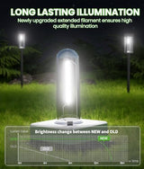 BITPOTT Solar Path Lights, 2 Pack, 3 Heights, Cool White, IP65