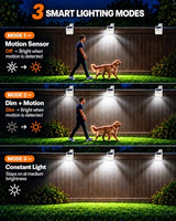 Clip On Solar Lights Outdoor,Motion Sensor Outdoor Lights, 72LEDs 600LM Clip on Solar Fence Lights Outdoor Waterproof LED,Solar Lights for Wall Fence,Deck, Gutter,Camping(4, White)