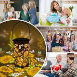BSGlobal Colorful Sunflower Solar Lanterns Outdoor Hanging Lights