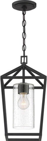 NUVO 60/6594 Hopewell Lighting Fixture, 1Lt Hanging Lantern, Matte Black - Outdoor Wall Light | Lumora