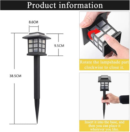 Solar Pathway Lights Outdoor, Warm White, IP65 Waterproof & Weather Resistant, Garden Lights for Yard, Patio, Walkway, Landscape (RGB-12Pack)