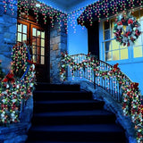 Toodour Red & Green Christmas Icicle Lights, 29.5ft 360 LED Icicle Lights, 8 Modes, 60 Drops, Window Curtain Led Christmas Light, Icicle Twinkle Light for Eaves, Party, Wedding, Xmas Decorations