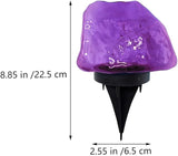 DOITOOL Solar Stone Design Outdoor LED Buried Ground Lamp Waterproof Yard Landscape Light Purple Garden Solar | Lumora