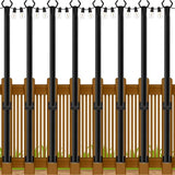 Beizelte 8 Pack 5Ft String Light Poles,Outside String Lights,Outdoor Light Poles,Metal Poles Stand for Patio,Backyard,Deck
