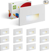 ASD LED Recessed Step Light Fixture, Outdoor & Indoor Stair Tread Lighting | 3CCT, Dimmable, Waterproof, ETL Listed | Lumora