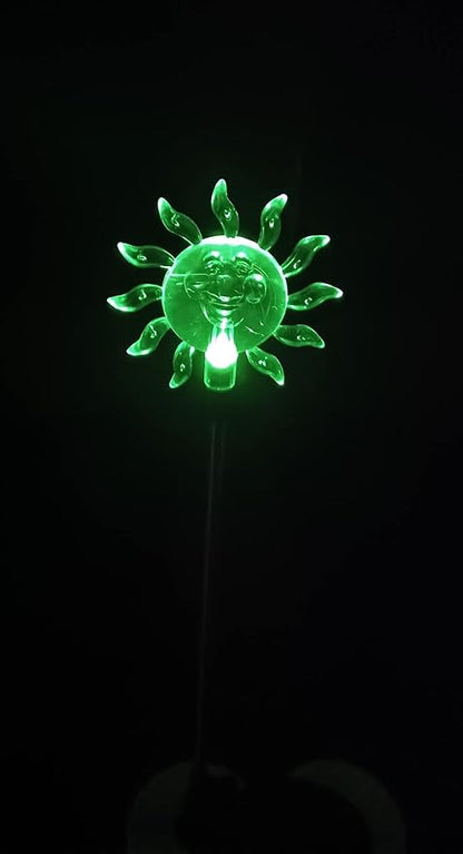 Starry Illuminate 3 PCS Solar Color Changing Style Garden Stake Light Pathway Stake Light (Sun)