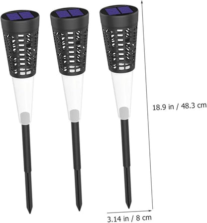 NUOBESTY 6pcs Solar Powered Lawn Lights Warm Colorful LED Garden Pathway Lights Waterproof Outdoor Yard Stakes for Patio Courtyard Walkway Decoration