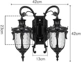 European Waterproof Outdoor Wall Light,2-Heads AlumiExpression artistique m Metal Victoria Sconce,E26 Minimalist | Lumora