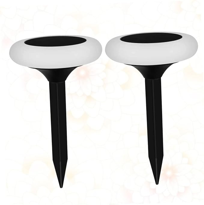 Mikikit 2pcs RGB Colorful Solar Ground Plug Lights Outdoor Solar Pathway Lamp for Garden Lawn and Decor Easy Installation Modes Durable Landscape Lighting