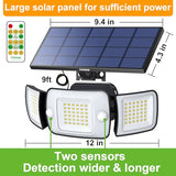 intelamp Outdoor Solar Flood Motion Sensor Light 6000mAh 6500K