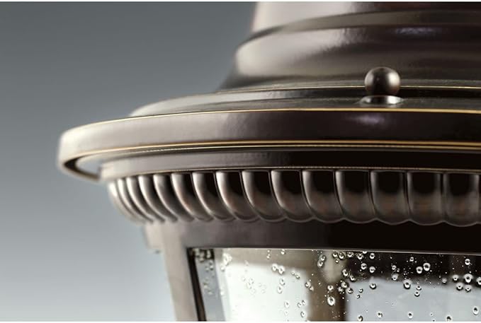 Progress Lighting Westport Collection 1-Light Clear Seeded Glass Traditional Outdoor Medium Wall Lantern Light Antique Bronze