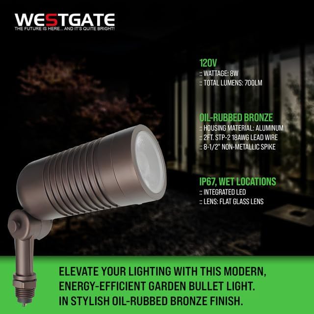 Outdoor Landscape Spotlights – 3000K/4000K/5000K Color Changing Options in Aluminum Housing – 120 Voltage | Lumora