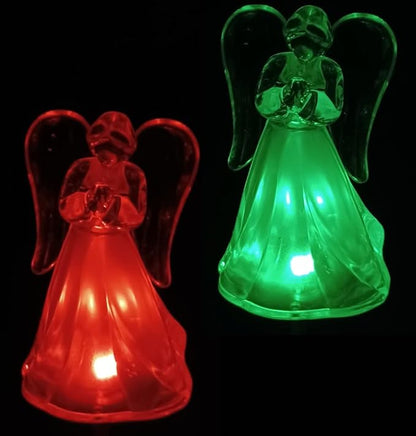 Starry Illuminate 2 PCS Solar Color Changing Style Garden Stake Light Pathway Stake Light (Angel), Clear