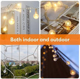 116ft Color Changing String Lights, 200 LED Multicolor & Warm White Crystal Globe Lights with Remote, 11 Modes | Lumora