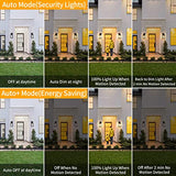 2-Pack Motion Sensor Outdoor Lights, Upgrade Dusk to Dawn Wall Mount Light Fixtures, Motion Sensor Wall Lights for Outside House Porch Garage, Exterior Black Wall Lanterns Sconce with Clear Glass