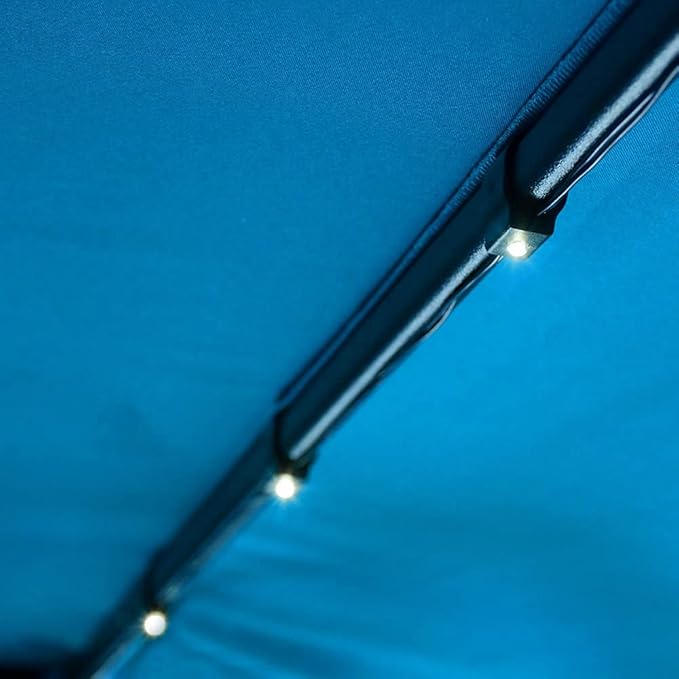 Yescom Solar String Light 40 LED Fit for 9 ft 8 Ribs Patio Offset Umbrella Outdoor Yard Party Wedding with Clips | Lumora
