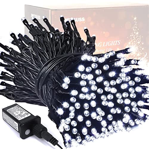 JMEXSUSS 200 LED White Christmas Lights Outdoor, 66ft String Lights Plug in