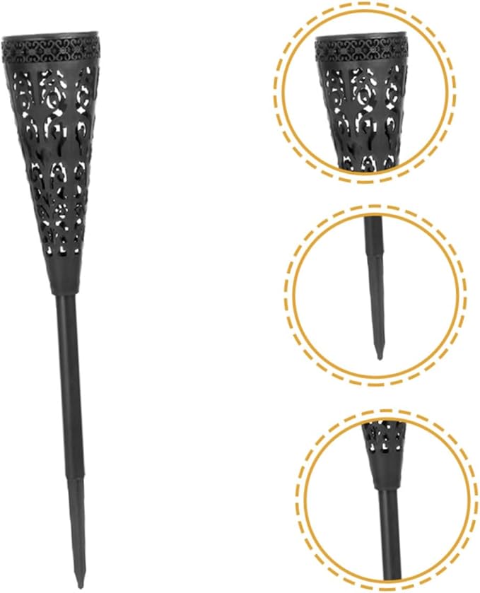 4 Pieces Solar Pathway Lights Outdoor LED Garden Decorative Solar Powered Waterproof Lawn Landscape Lighting Warm | Lumora